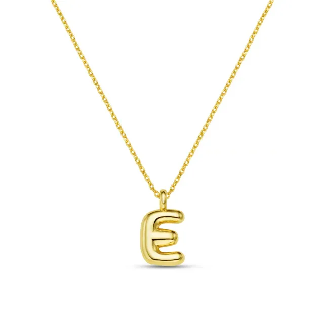 Orelia E Bubble Initial halskæde forgyldt