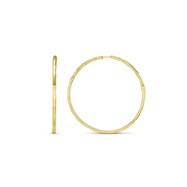 Orelia Polished Molten Oversized hoop øreringe guld