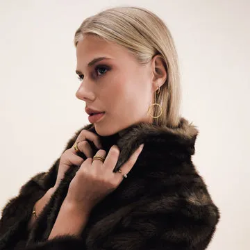 TIMI OF SWEDEN Tiril Circle Chain øreringe rustfrit stål vandtætte