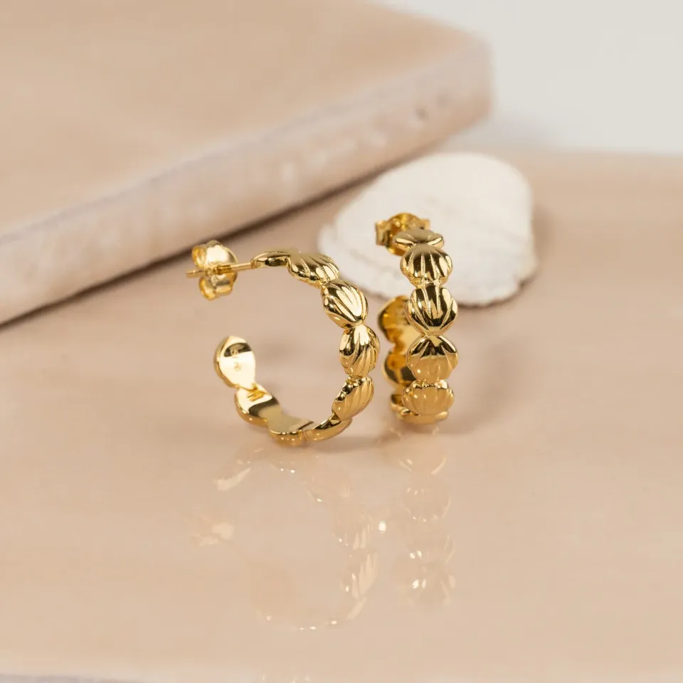 Sisi Copenhagen Merina Golden creoler musling 20 mm