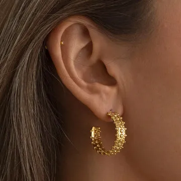 TIMI OF SWEDEN Rumi hoops øreringe 18k guld 21 mm