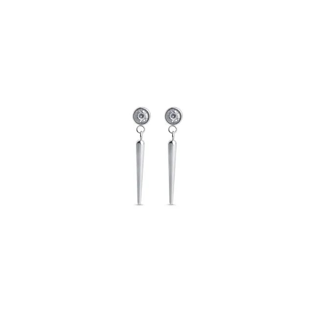 TIMI OF SWEDEN Bim spike øreringe krystal stål 22mm