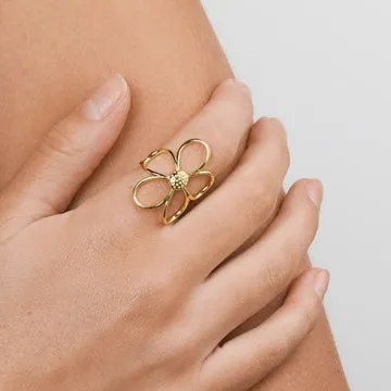 TIMI OF SWEDEN Lucky blomsterring forgyldt 18k 29 mm
