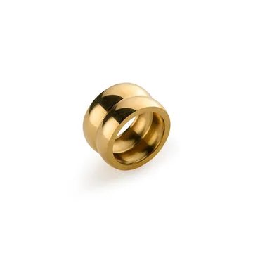 TIMI OF SWEDEN Nellie Double Dome Duo ring stål guld