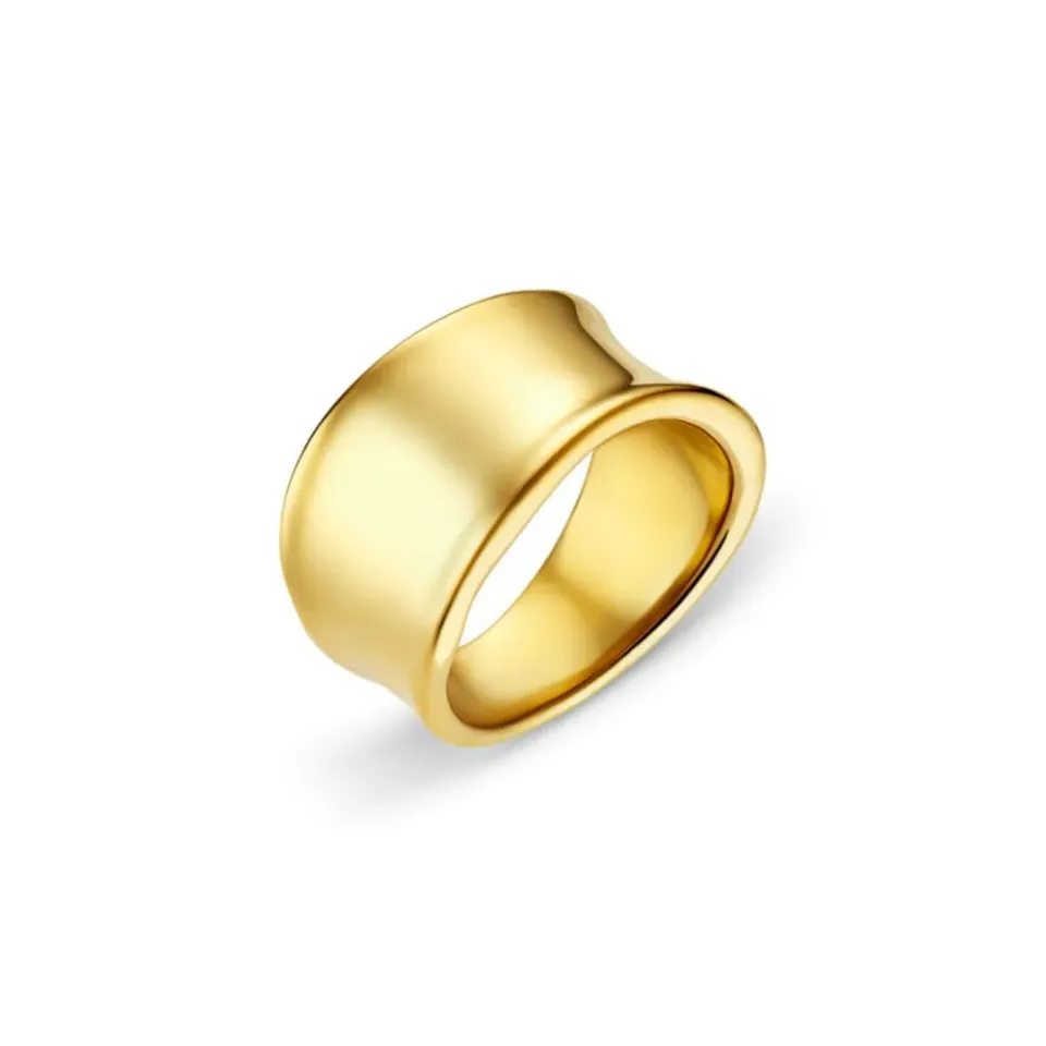 Orelia LUXE Molten ring statement guld M/L