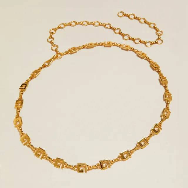 Orelia Vintage Geometric Spiral kædebælte guld