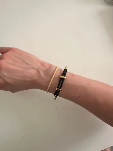 TIMI OF SWEDEN Cordelia reb-armbånd rustfrit stål sort