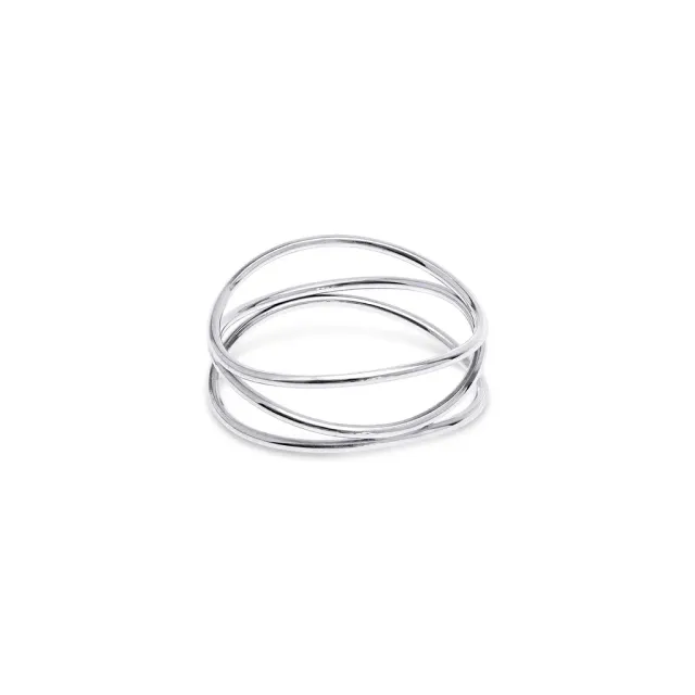 TIMI OF SWEDEN Maria ring flettet rustfrit stål str 17