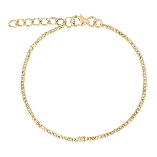 Bykjaergaard Infinity armbånd forgyldt sølv med diamant 0,04 ct