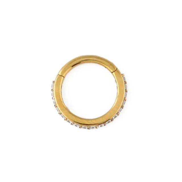Orelia Crystal Pavé Clicker Hoop øreringe 8mm guld