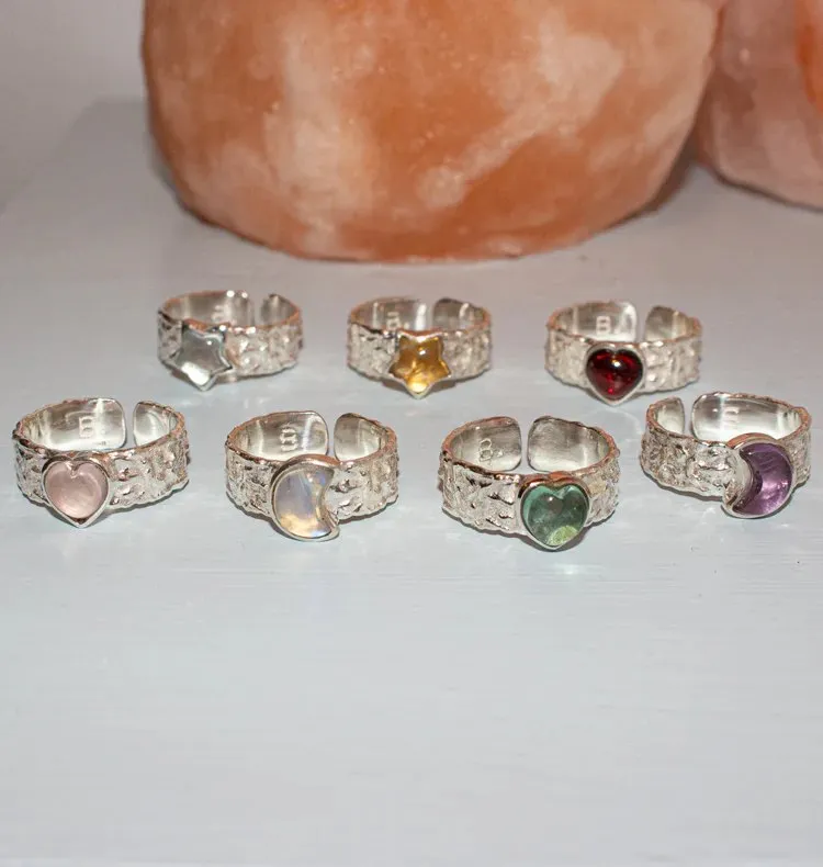 Wos Bedazzled Mini Ursa ring sølv topas