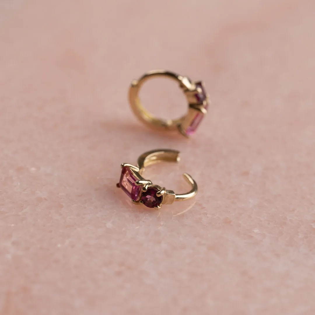 Sisi Copenhagen Gemina huggies 9kt guld pink 12mm