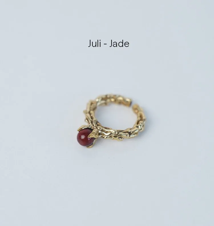 Wos Bedazzled månedssten ring messing guld