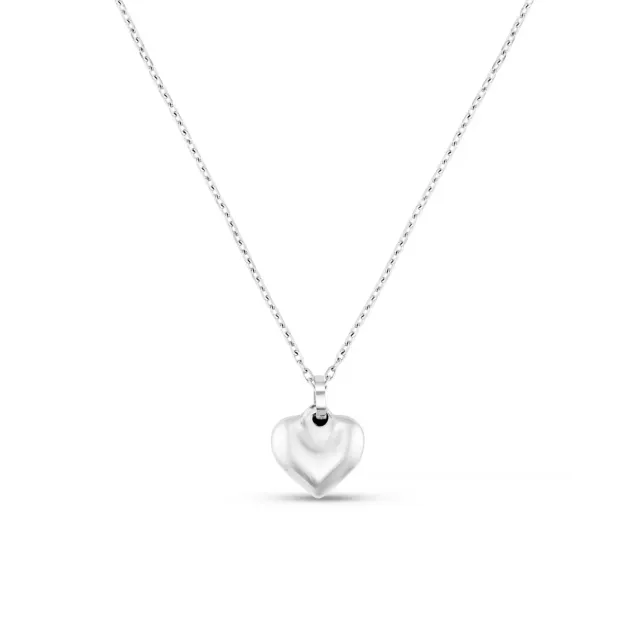 Orelia LUXE Domed Heart halskæde sølv