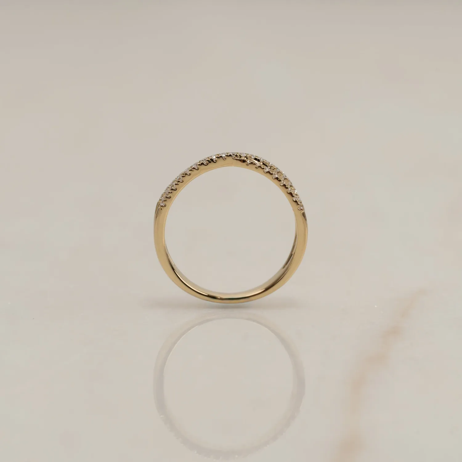 Sisi Copenhagen Cross Diamond Alliance ring guld 0,25 ct str 58