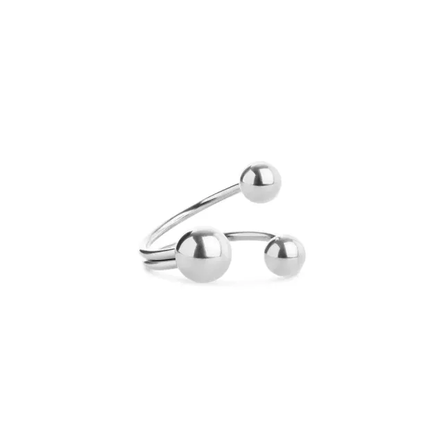 Timi of Sweden Ida Metal Bead ring stål guld 10 mm