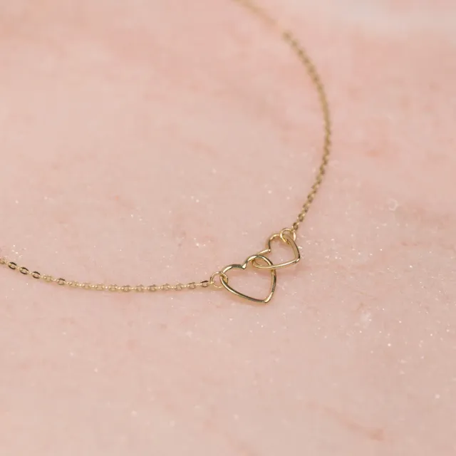 Sisi Copenhagen Mila armbånd guld hjerte 16 cm