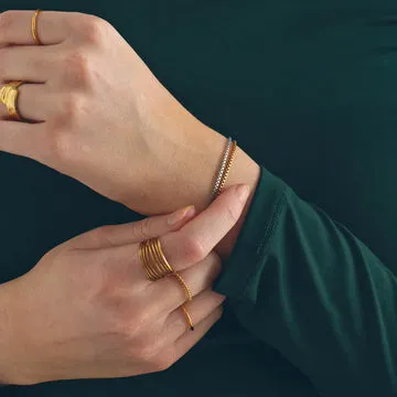 TIMI OF SWEDEN Xia chain armbånd guld 16+5 cm stål