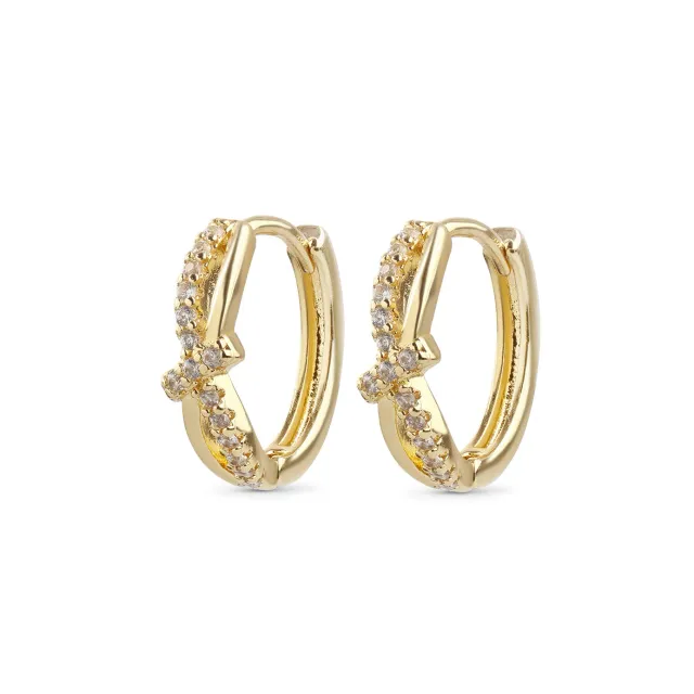 TIMI OF SWEDEN Marigold krystal hoops øreringe guld 15,8 mm