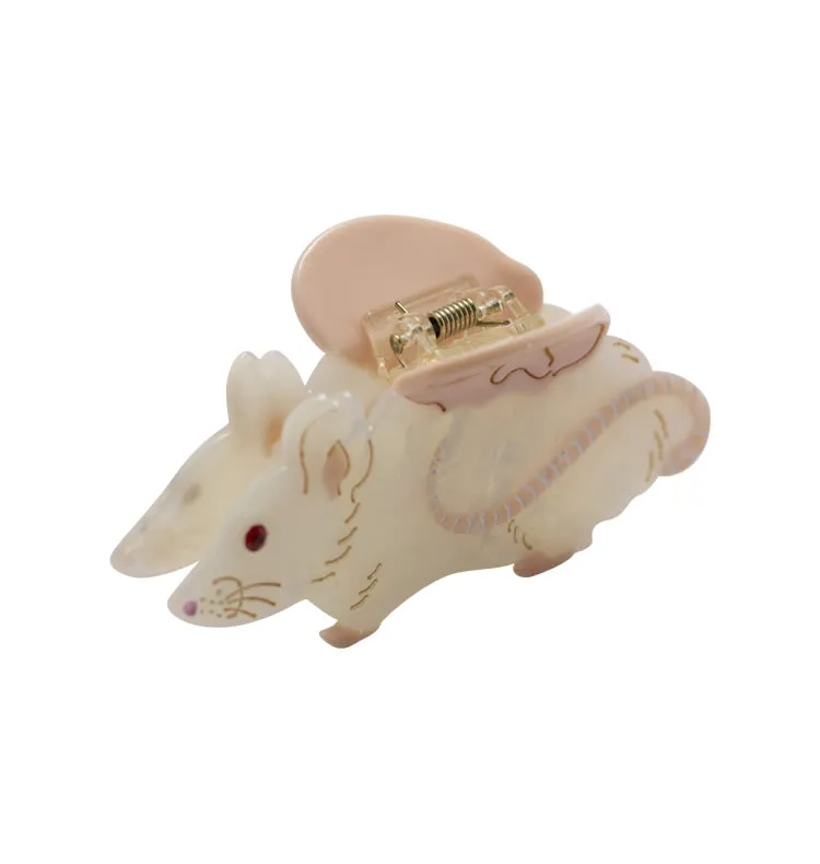 Wos WOS UP Rat hårspænde pink acetate 9,5 cm