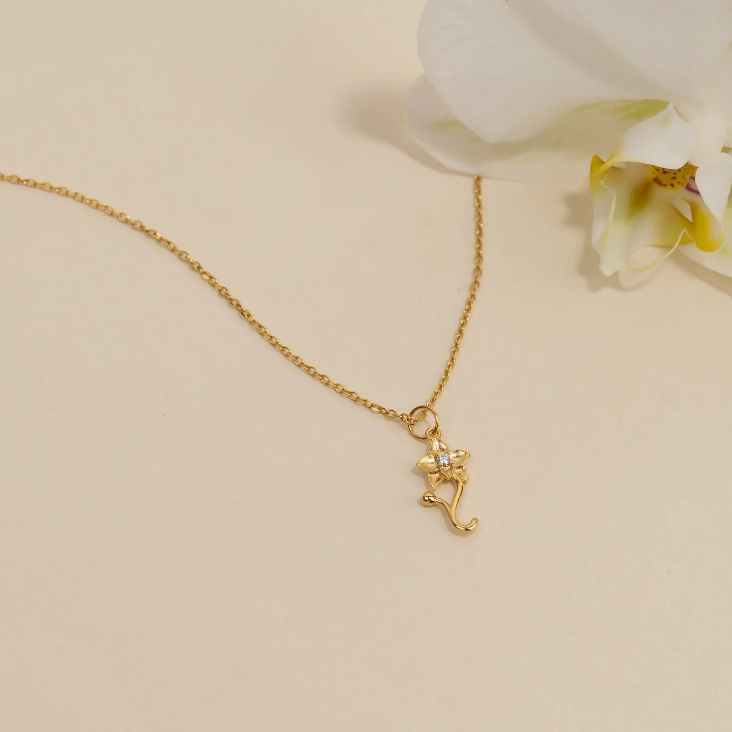 Sisi Copenhagen Odette Bloom Crystal vedhæng forgyldt zirkon