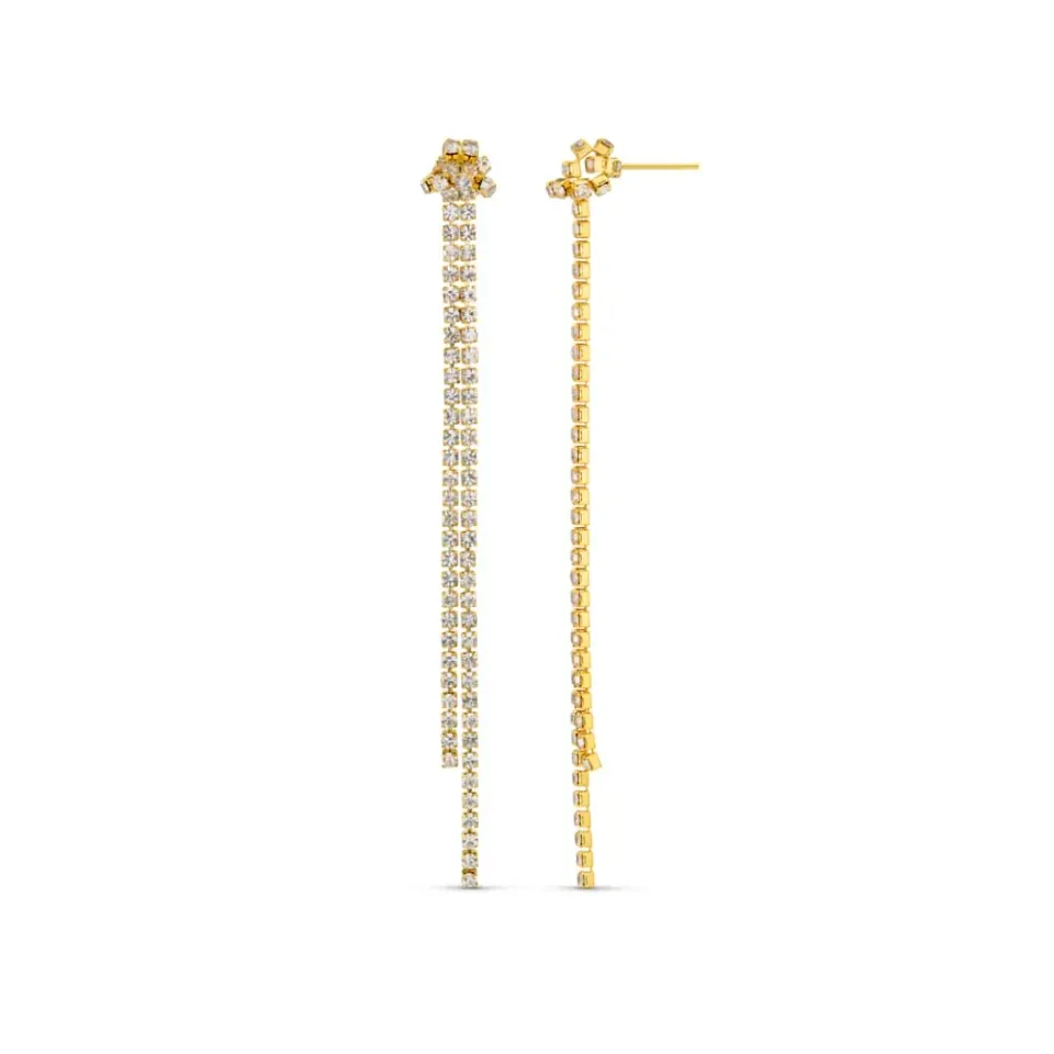 Orelia Tassel Cupchain øreringe guld krystal