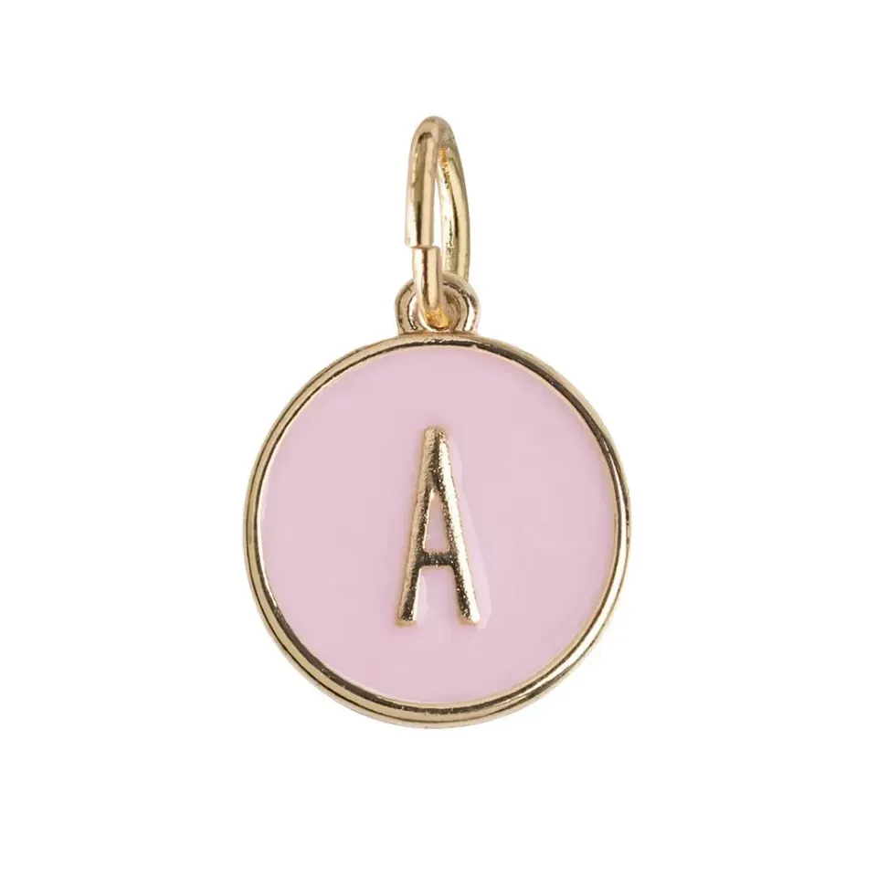 TIMI OF SWEDEN Enamel Letters halskæde forgyldt pastel