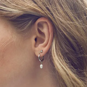 Timi of Sweden Pearl Small Hoop øreringe perle stål