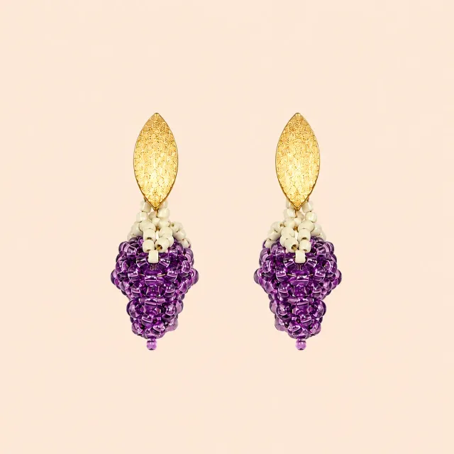 Lulo Jewelry Exclusive Grape øreringe vindrue 18K guld