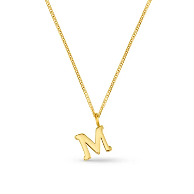 Orelia LUXE M Initial halskæde guld vandfast