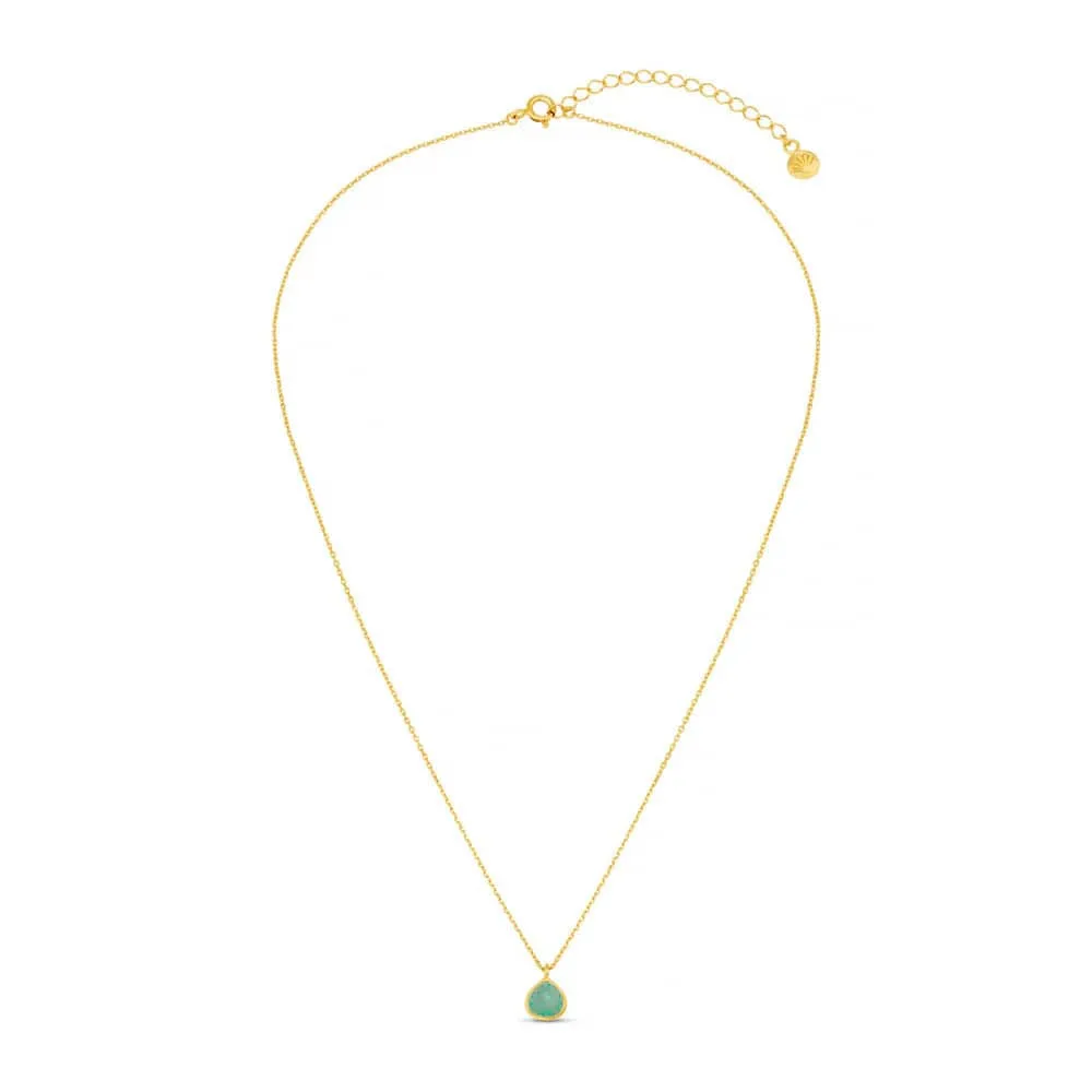 Orelia LUXE Semi-Precious Amazonite halskæde forgyldt