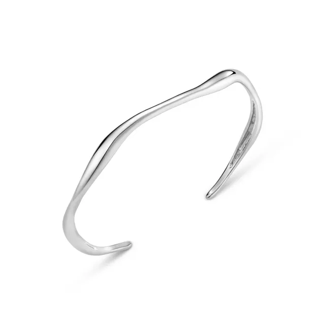 Orelia Fine Wave bangle armbånd sølv bølge