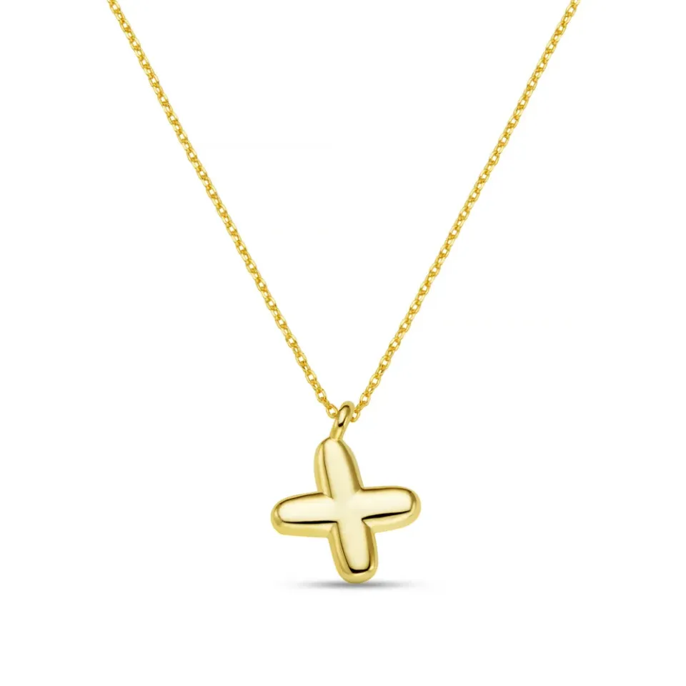 Orelia Bubble Initial X halskæde guld bogstav