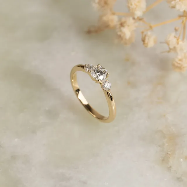 Sisi Copenhagen Round Trilogy diamantring 14 kt guld E-F VVS