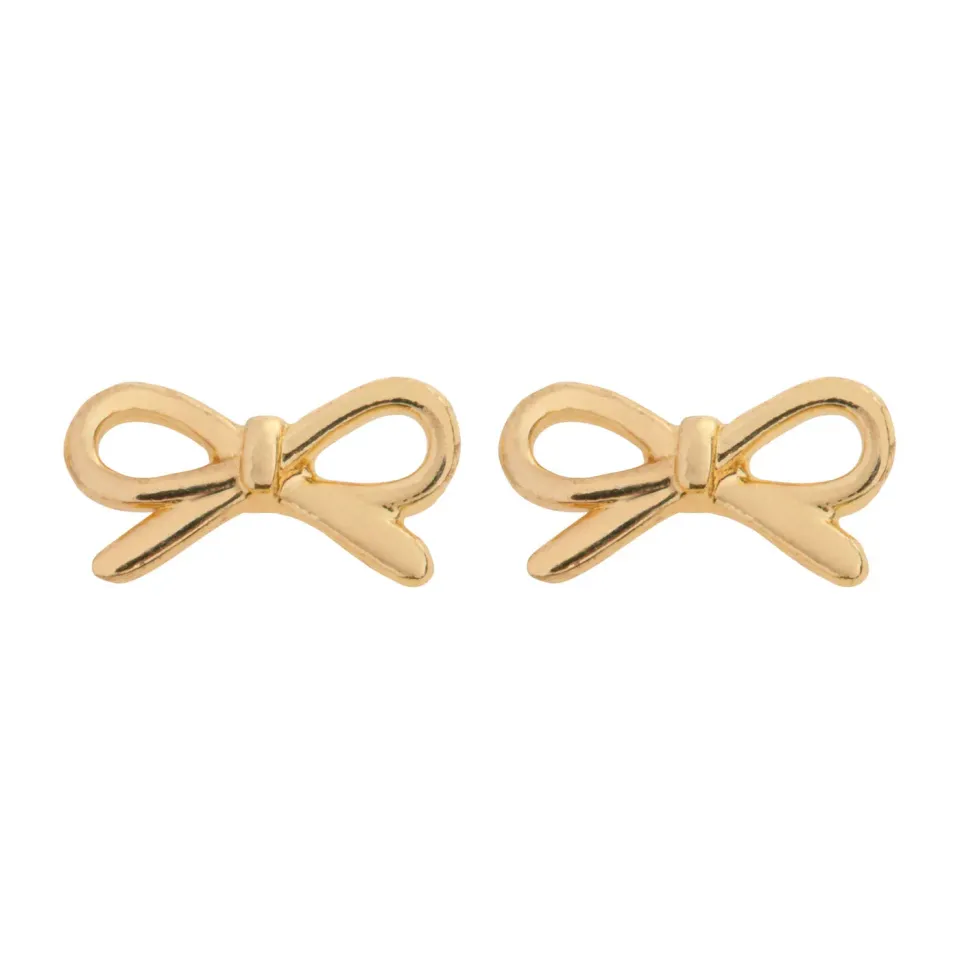 Timi of Sweden Juliette sløjfe stud øreringe forgyldt 3x7 mm