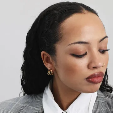 Timi of Sweden Madina hoop studs øreringe guld stål