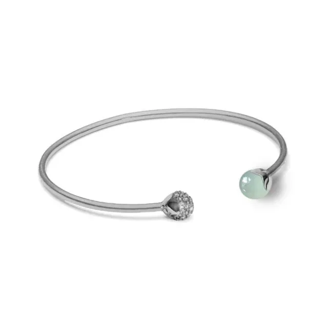 Bykjaergaard Glory armring sølv aqua kalcedon