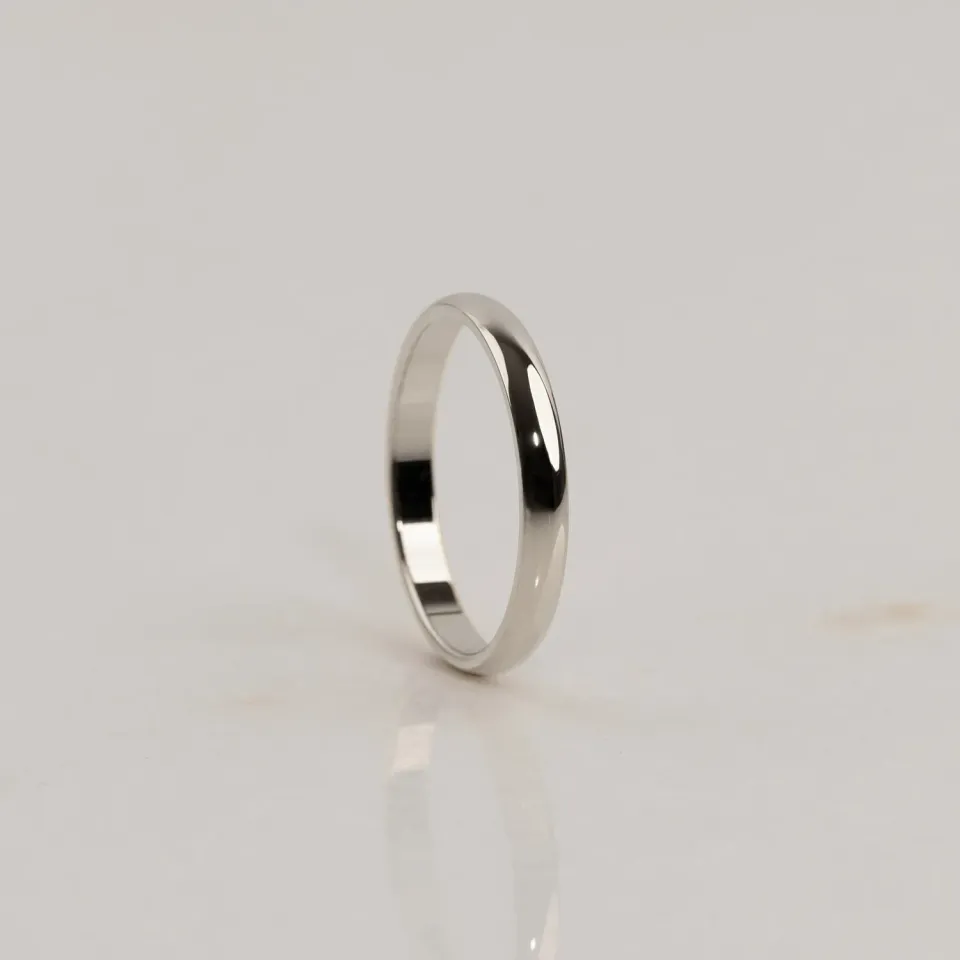 Sisi Copenhagen Classic D-Profile vielsesring 3 mm hvidguld