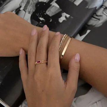 TIMI OF SWEDEN Essential Bangle armbånd sølv justerbar