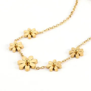 TIMI OF SWEDEN Fay flower armbånd guld stål 10,3 mm