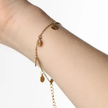 TIMI OF SWEDEN Liv coin armbånd 17 cm guld