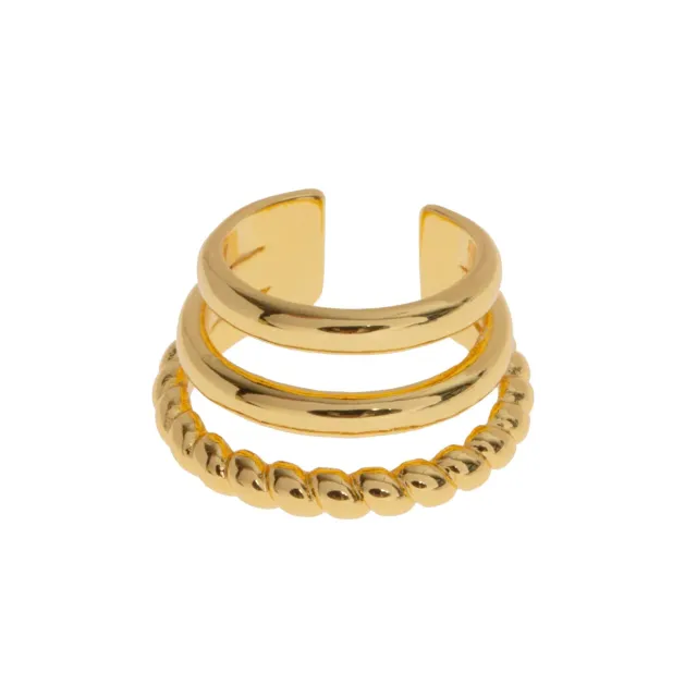 TIMI OF SWEDEN Aylani ear cuff guld bred 15 mm