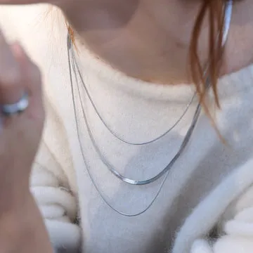 TIMI OF SWEDEN Matilde Triple Chain halskæde 40+5 cm