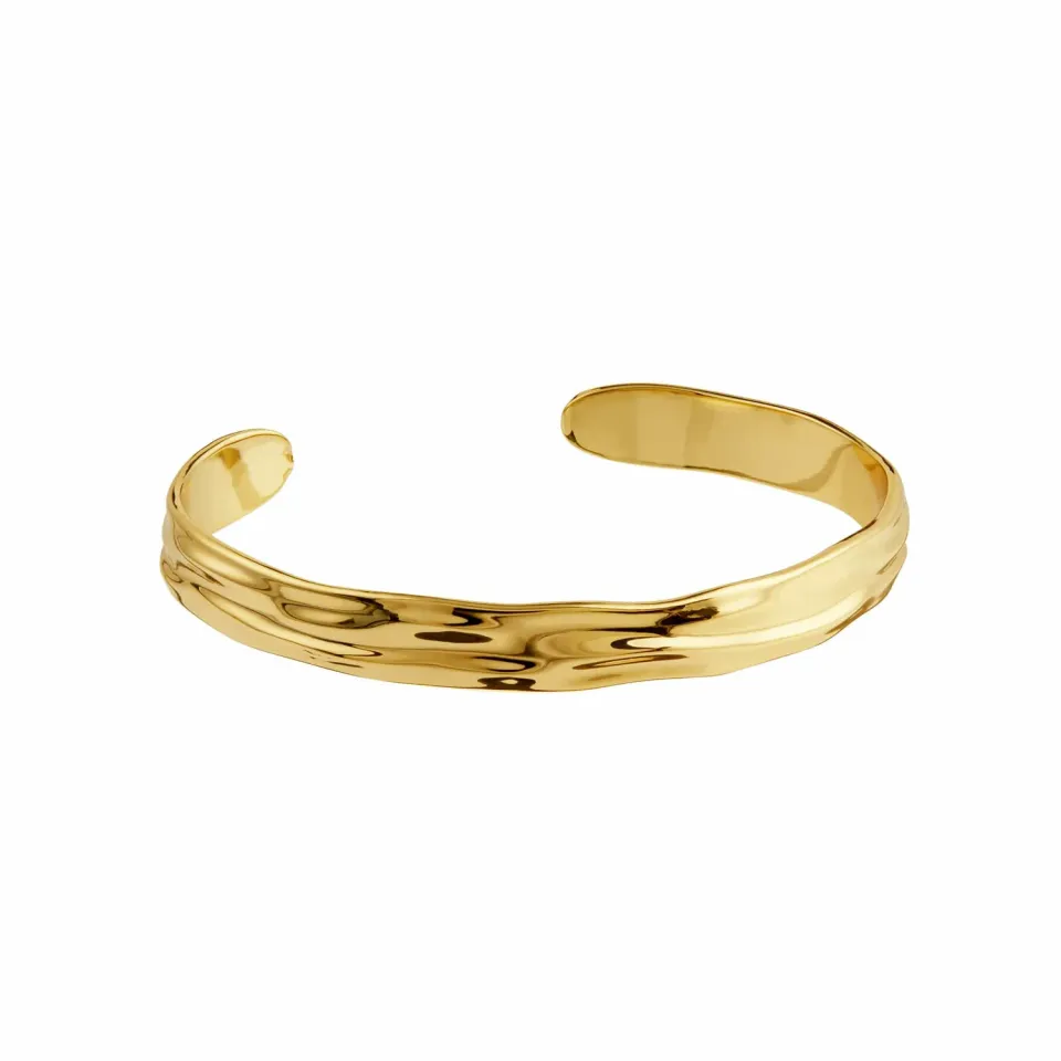 Orelia Organic Molten bangle armbånd forgyldt åben