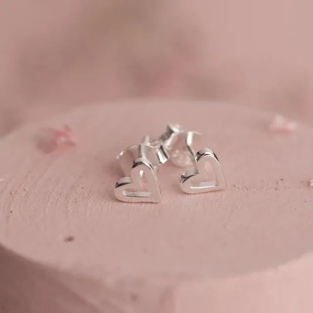 Sisi Copenhagen Amara Silver Stud øreringe hjerte sølv