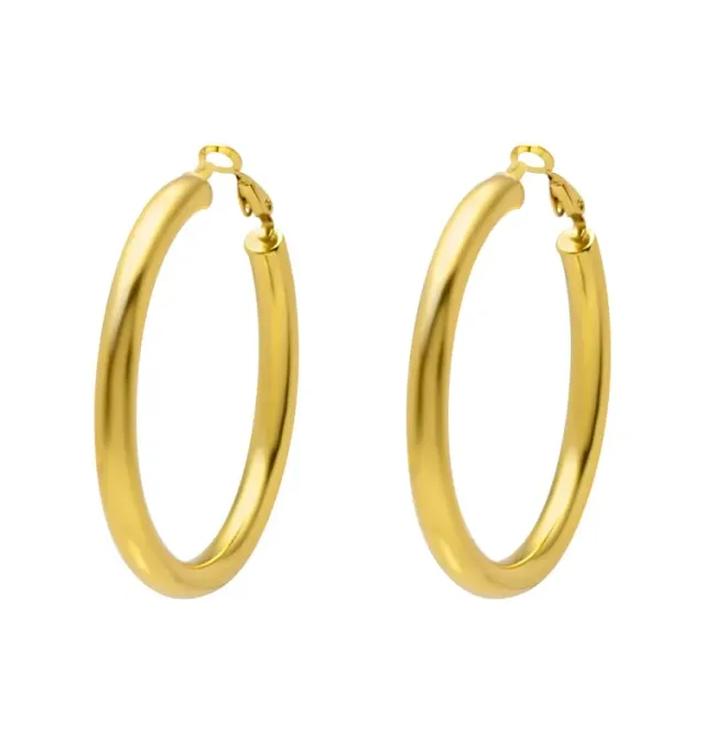 Wos Gigi hoops øreringe guld chunky 4,9 cm