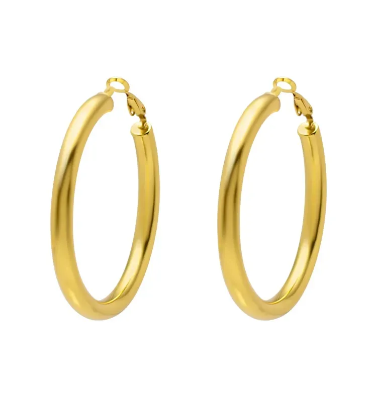 Wos Gigi hoops øreringe guld chunky 4,9 cm
