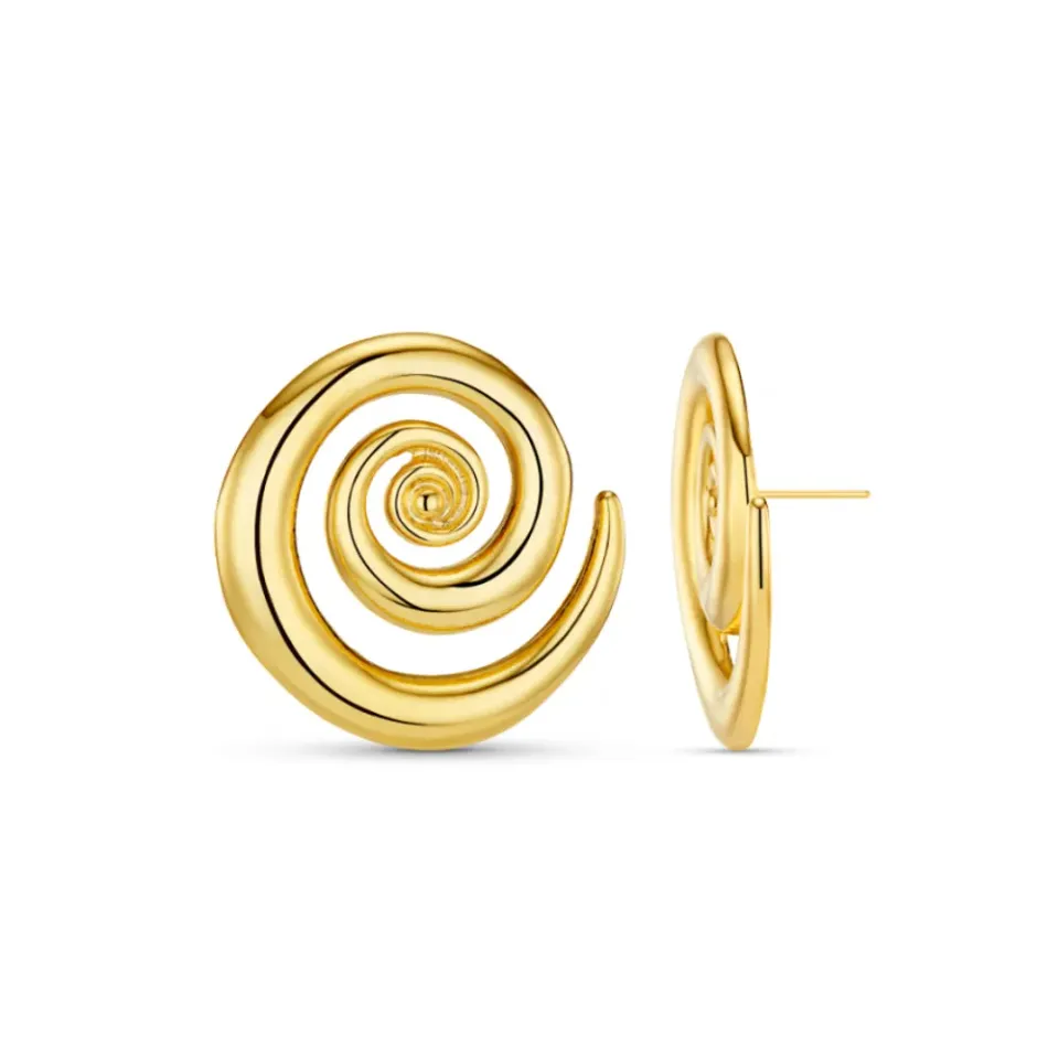 Orelia Statement Spiral Stud øreringe guld