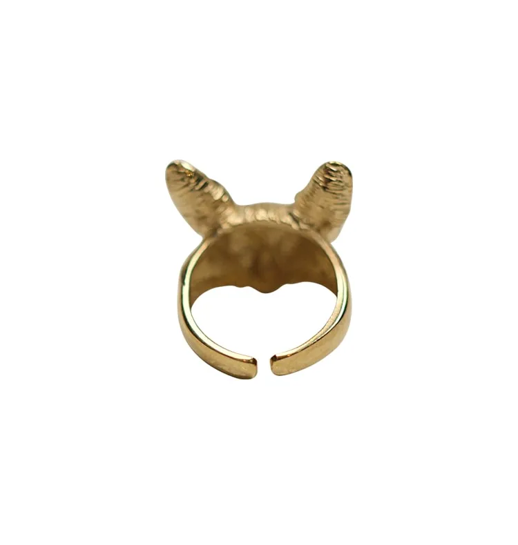 Wos Sphynx Cat ring messing guld justerbar