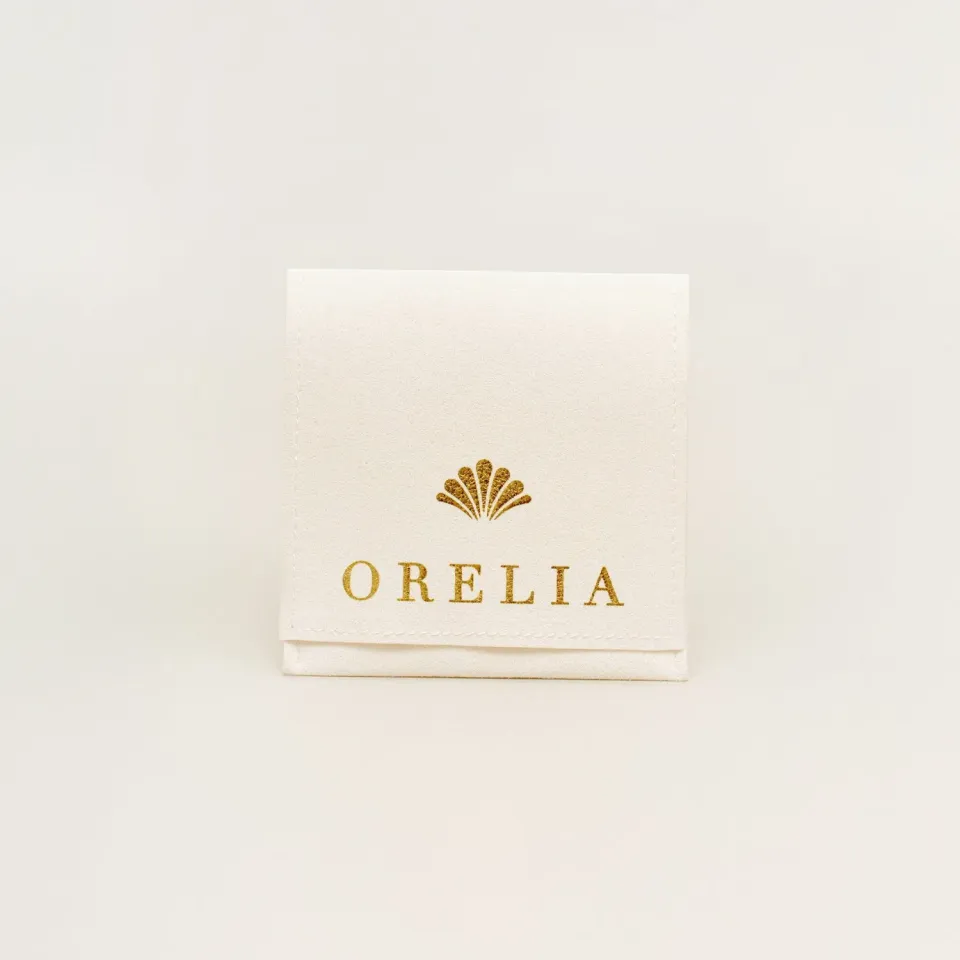 Orelia Soft Gift Pouch smykkepose kalk microfiber